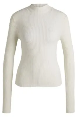 Jersey de cuello medio con logo de Happy HUGO bordado