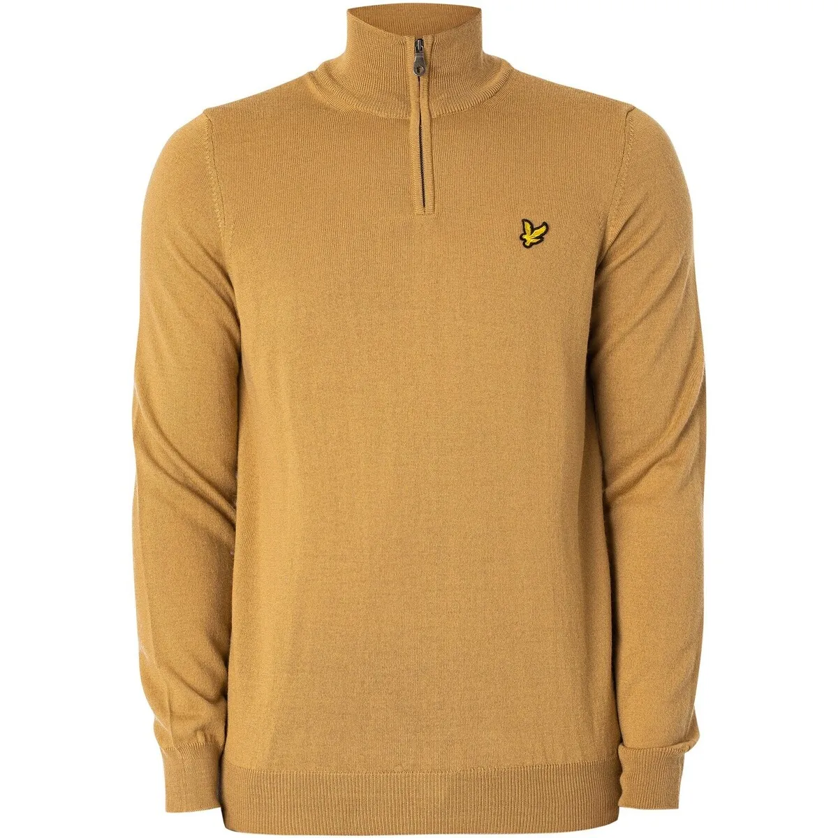 Jersey De Punto Mixto De Merino Con Cremallera De Un Cuarto