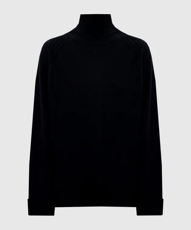 John Smedley Fairlie black wool and cashmere sweater