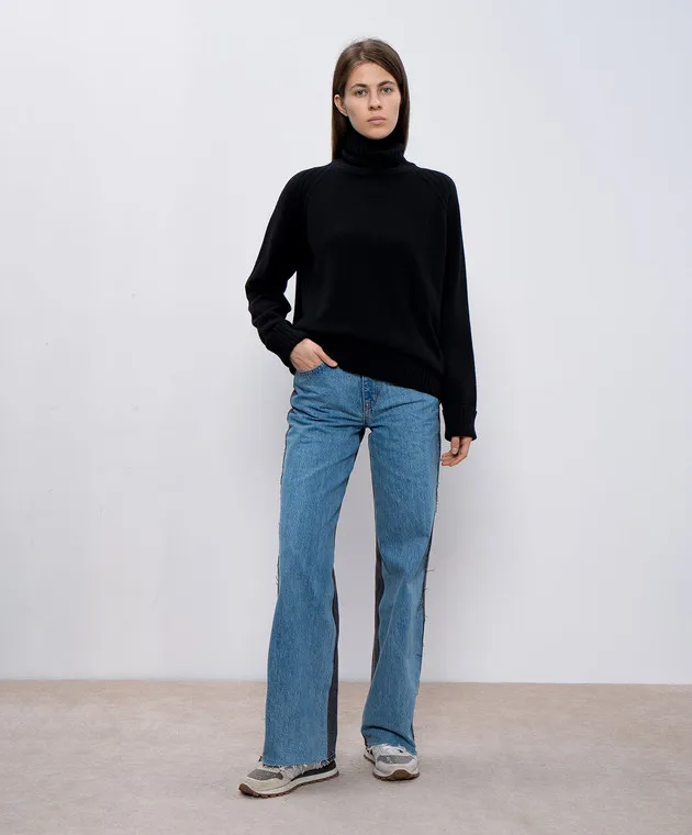 John Smedley Fairlie black wool and cashmere sweater