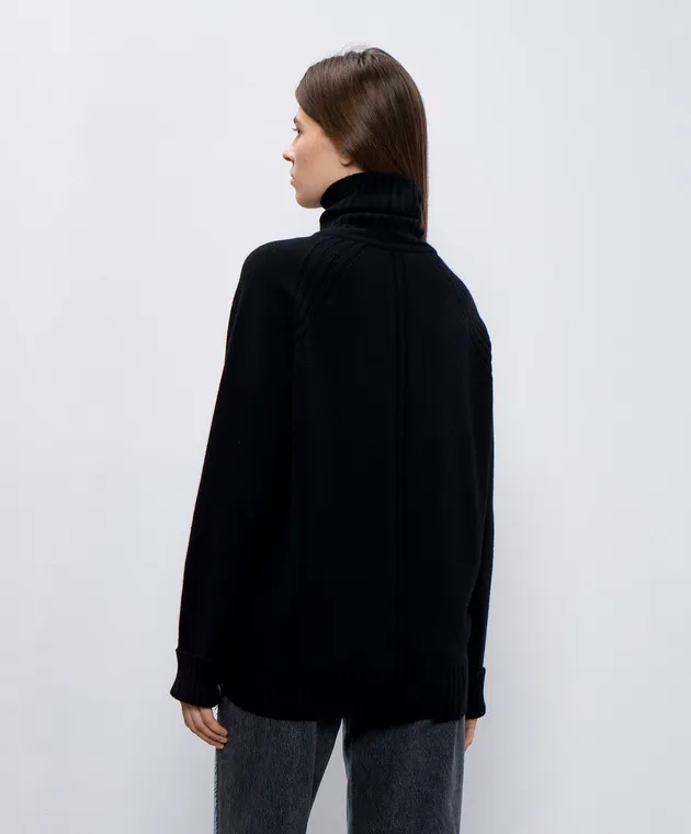 John Smedley Fairlie black wool and cashmere sweater