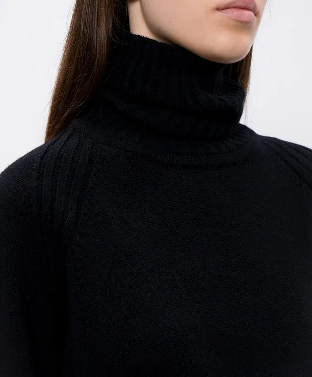 John Smedley Fairlie black wool and cashmere sweater