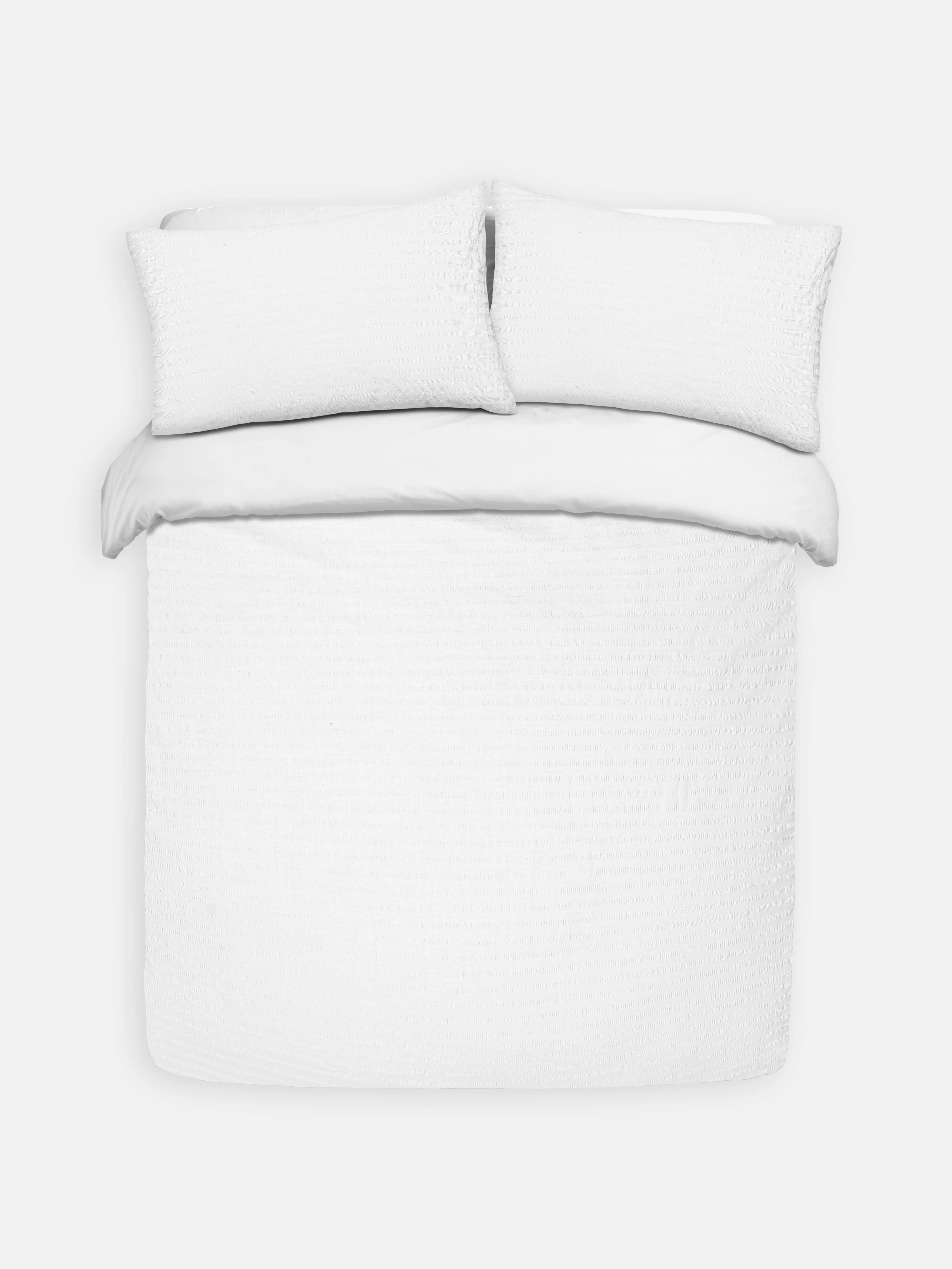 Juego de fundas de edredón y almohadas de seersucker para cama king size