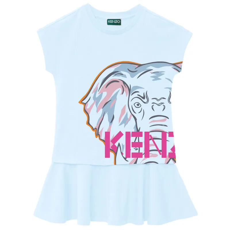 KENZO KIDS Vestido manga corta de algodón
