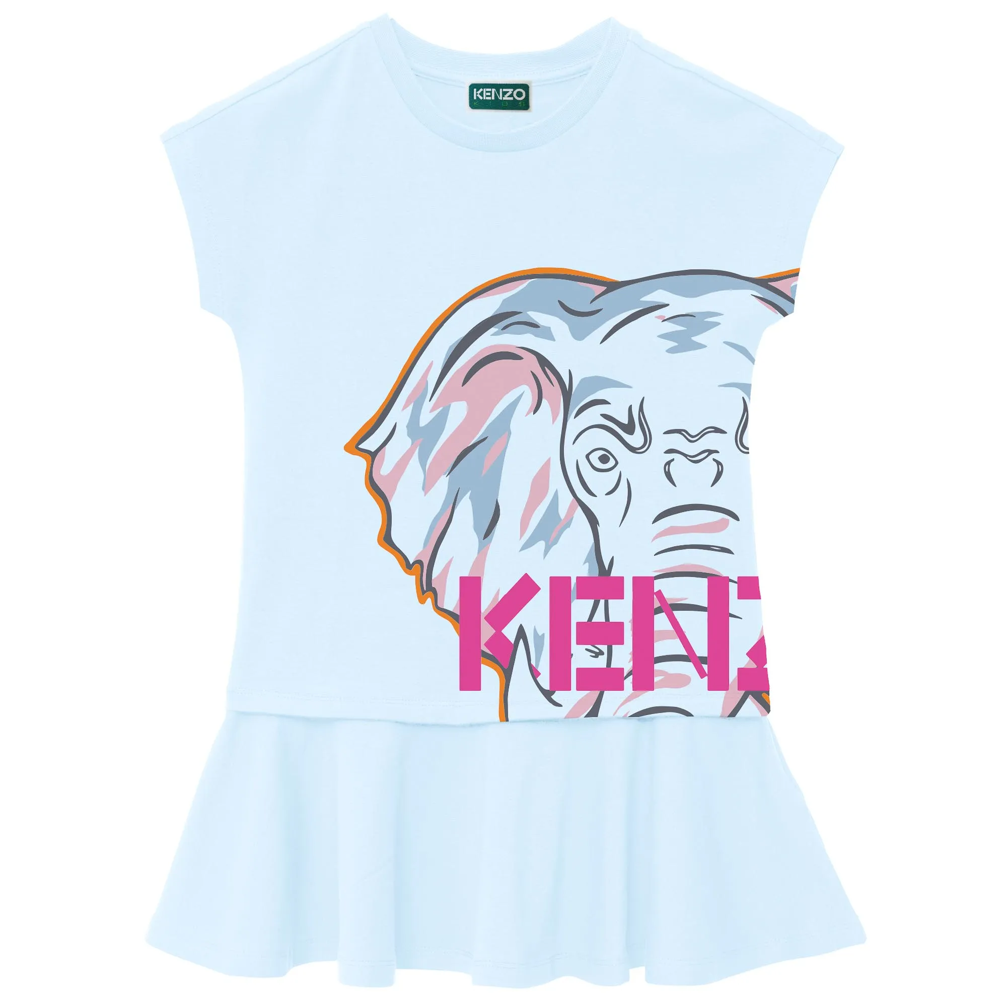 KENZO KIDS Vestido manga corta de algodón
