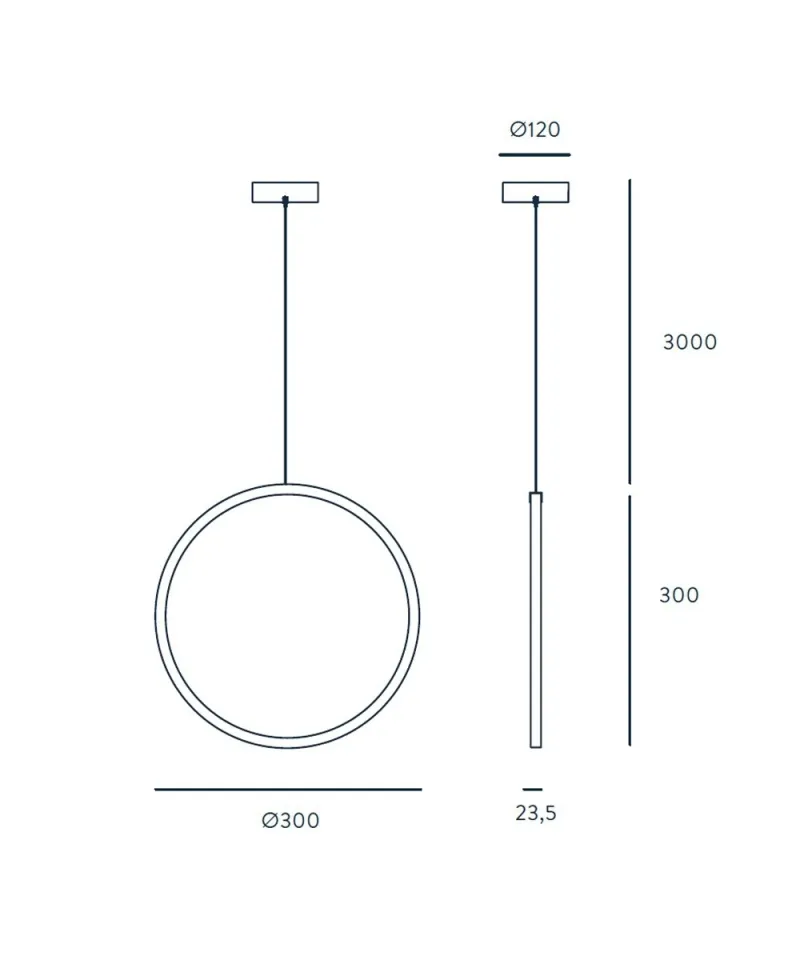 Lampara Colgante Circ Cromo 30Ø AROMAS del Campo