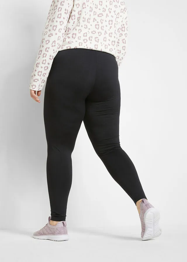 Leggings térmicos hasta el tobillo con bolsillo Negro