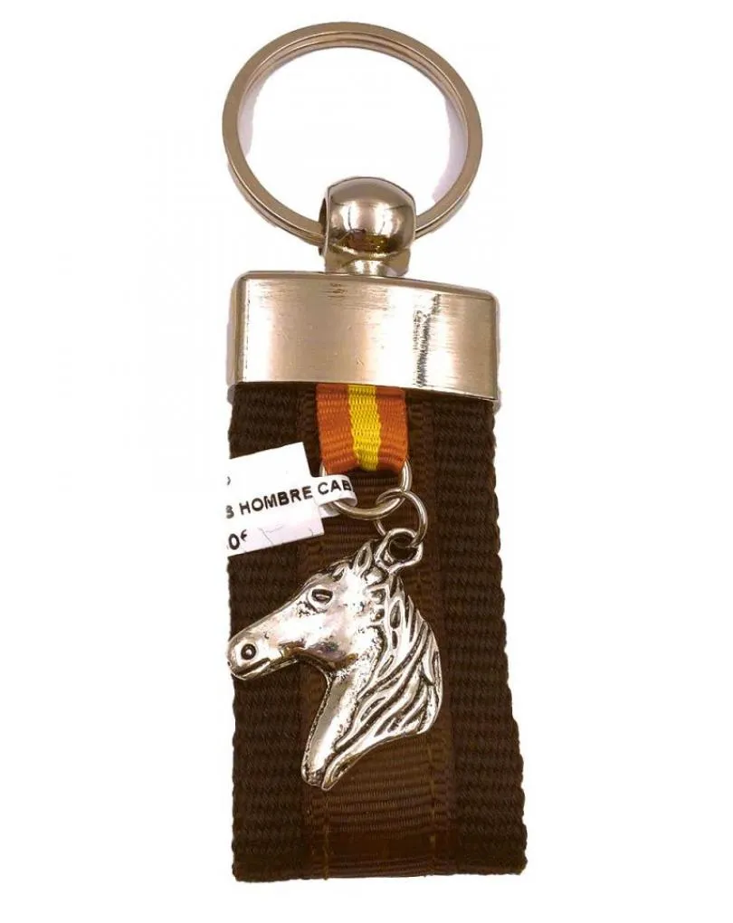 LLAVEROS BONITOS PARA HOMBRE CON BANDERA DE ESPAÑA Y CABALLO
