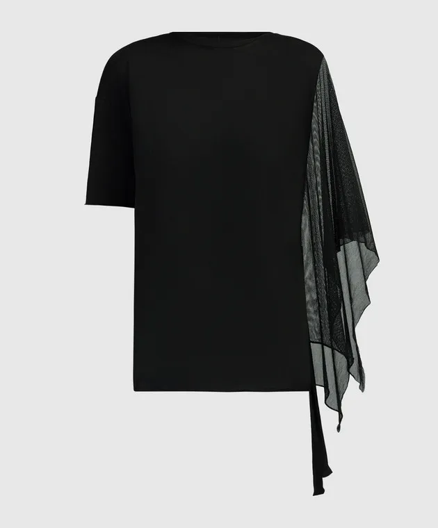 MASNADA BLACK ASYMMETRIC TSHIRT