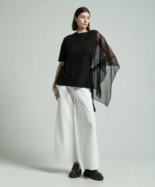 MASNADA BLACK ASYMMETRIC TSHIRT