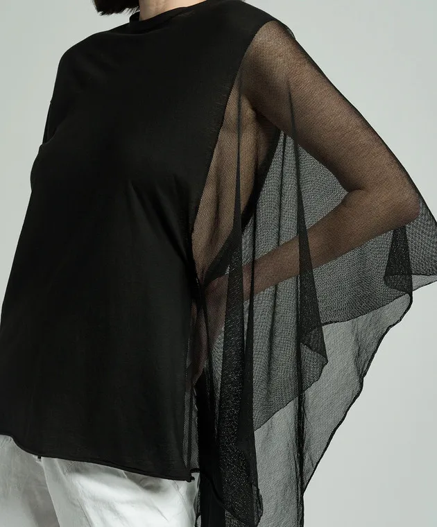 MASNADA BLACK ASYMMETRIC TSHIRT