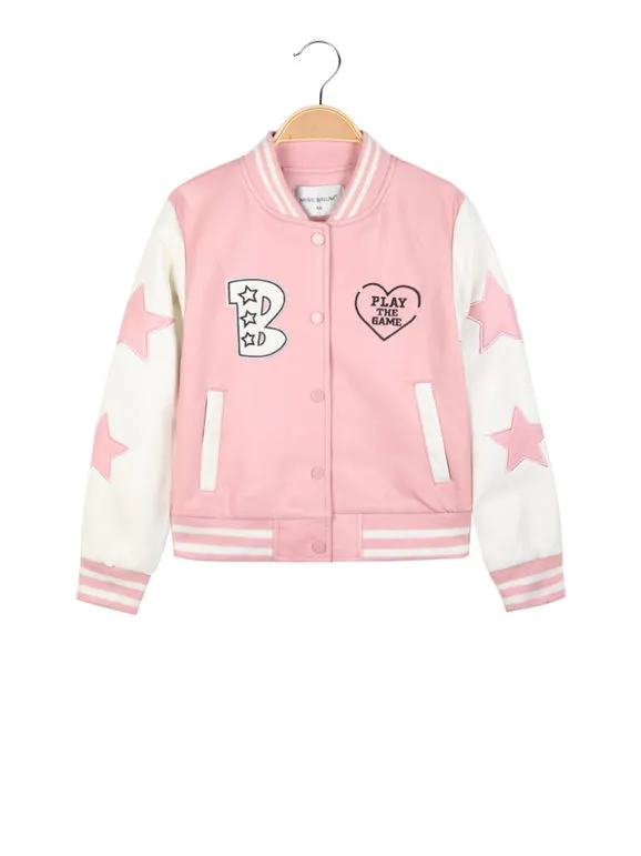Mec Girl Cazadora bomber efecto piel para niña