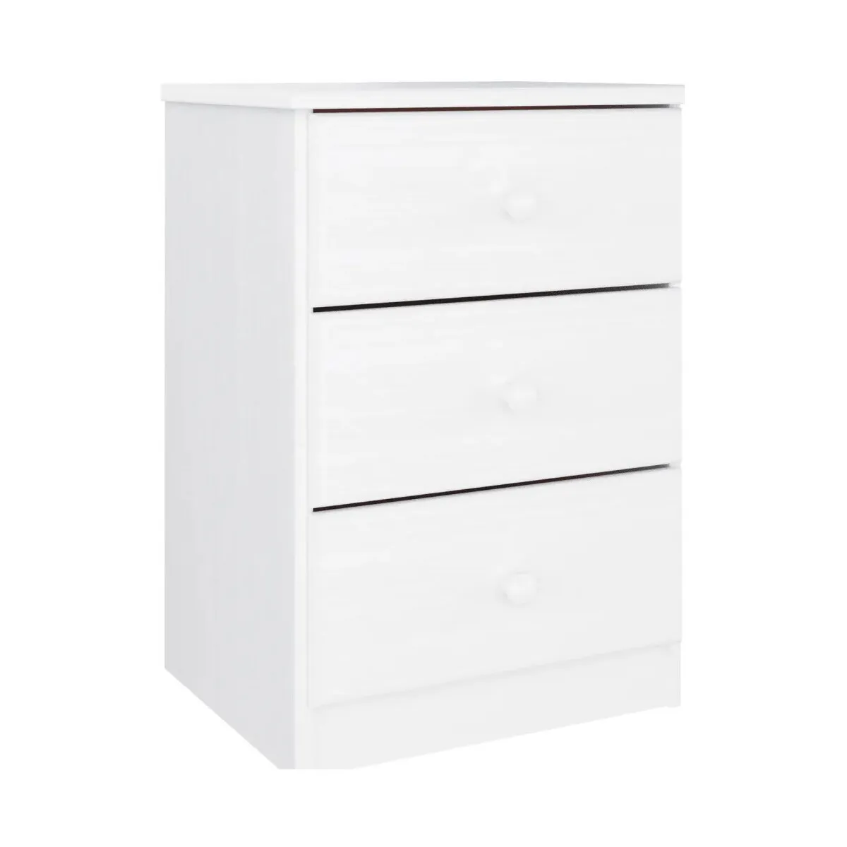 Mesita de noche ALTA madera maciza de pino blanco 41x35x55,5