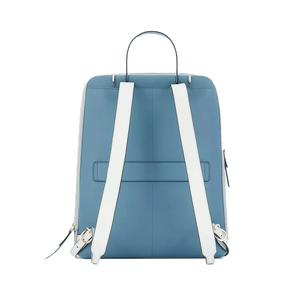 Mochila de Piel Piquadro CA6216W92/AVGR Color Azul y Celeste