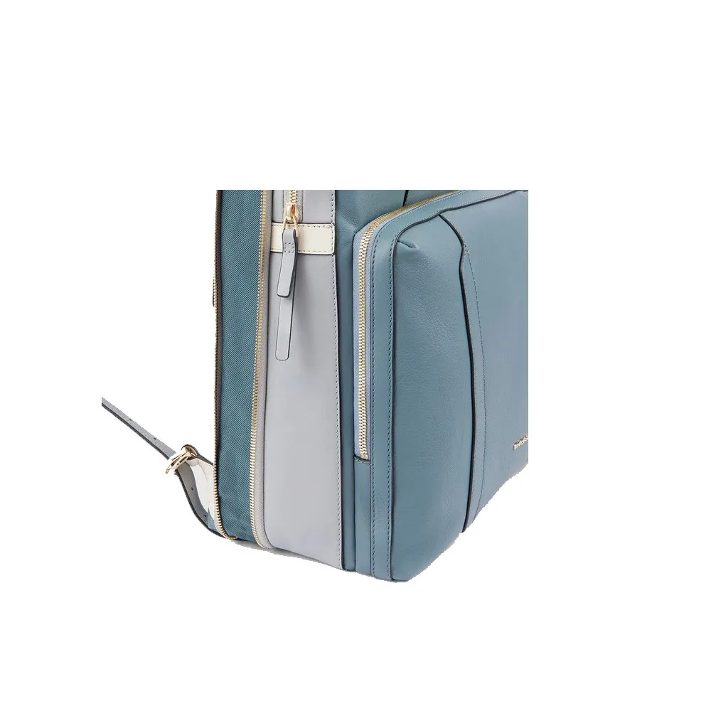 Mochila de Piel Piquadro CA6216W92/AVGR Color Azul y Celeste