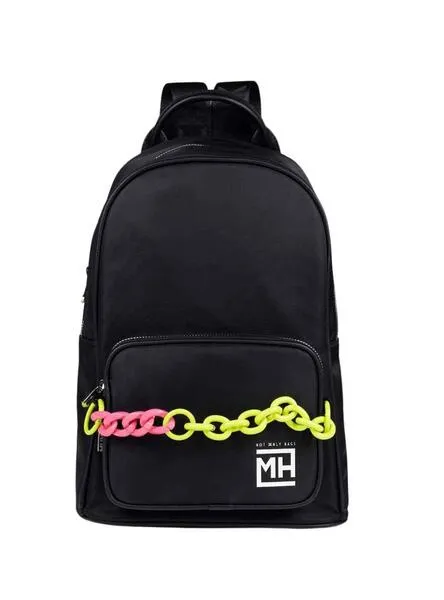 Mochila Munich Cadena Negro Para Mujer