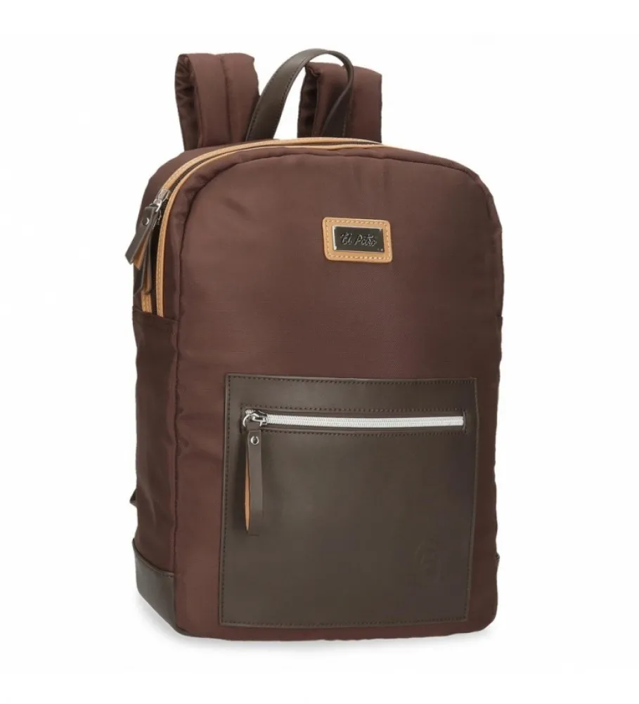 MOCHILA PORTA TABLET EL POTRO CHIC MARRóN 26X35X10CM