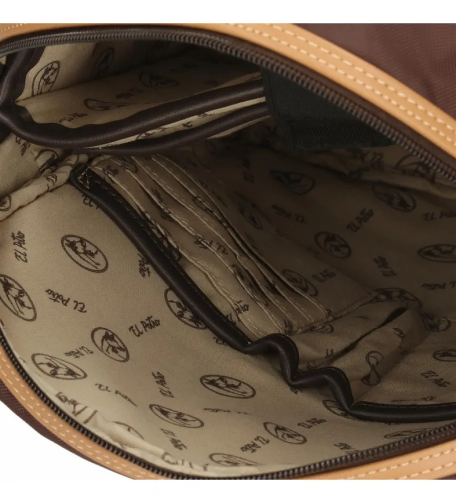 MOCHILA PORTA TABLET EL POTRO CHIC MARRóN 26X35X10CM