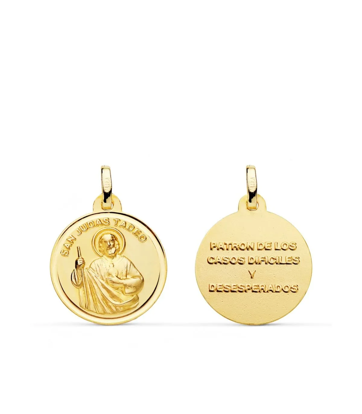 Médaille Saint Jude Thaddeus Or 18K 18mm Biseau