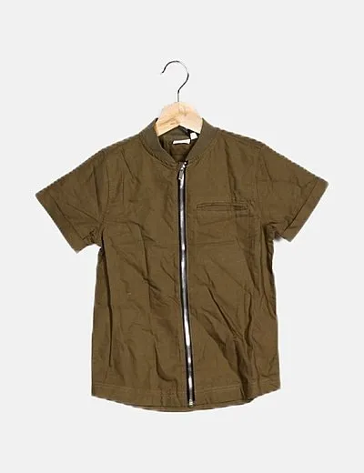Name it Camisa kaki con cremallera