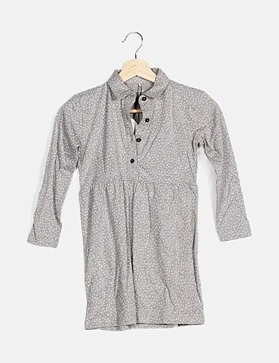 Name it Vestido gris con motas