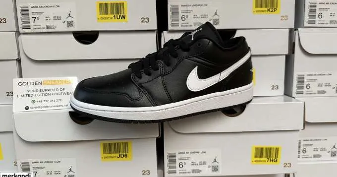 NIKE AIR JORDAN 1  DV0990001  BAJO NEGRO/BLANCO (MUJER)  100% AUTéNTICO