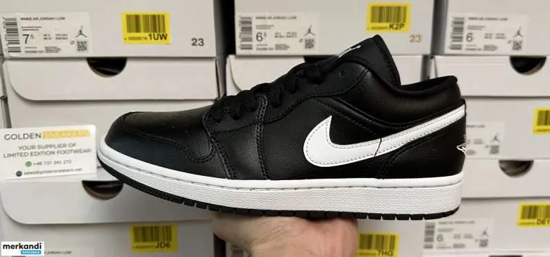 NIKE AIR JORDAN 1  DV0990001  BAJO NEGRO/BLANCO (MUJER)  100% AUTéNTICO