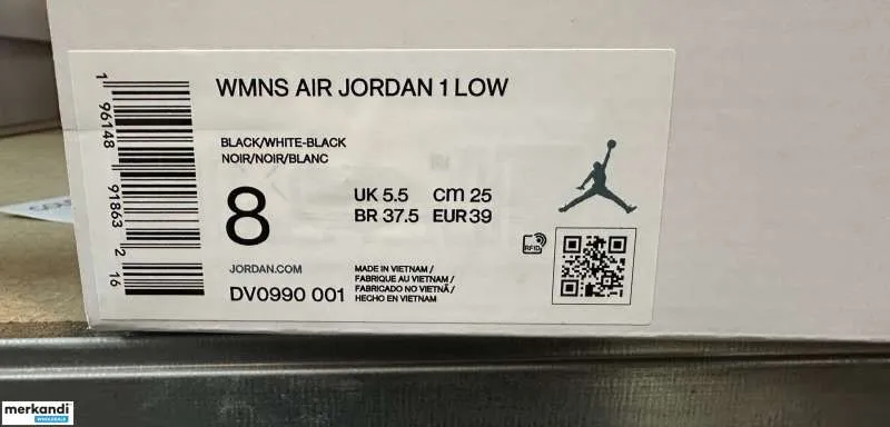 NIKE AIR JORDAN 1  DV0990001  BAJO NEGRO/BLANCO (MUJER)  100% AUTéNTICO
