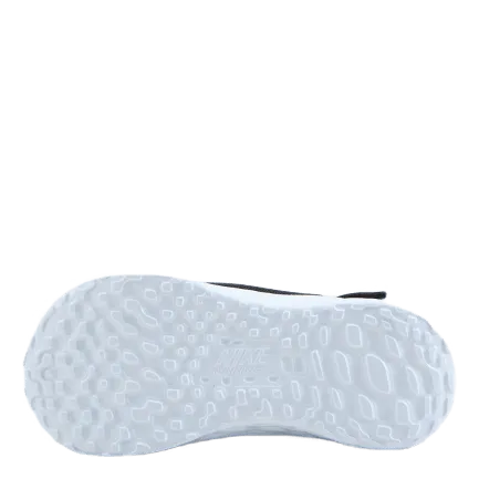 NIKE REVOLUTION 6 BABY/TODDLER SHOES BLACK/WHITEDK SMOKE GREY