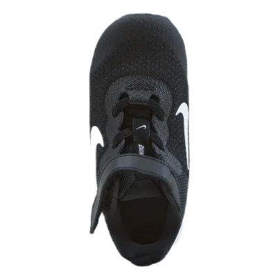 NIKE REVOLUTION 6 BABY/TODDLER SHOES BLACK/WHITEDK SMOKE GREY
