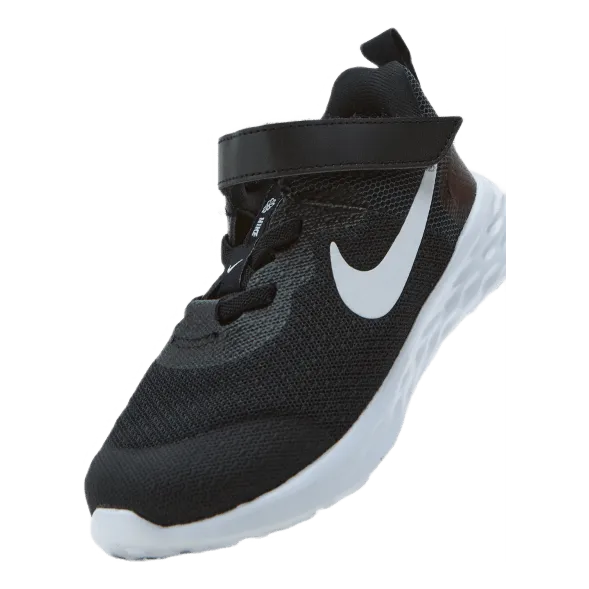 NIKE REVOLUTION 6 BABY/TODDLER SHOES BLACK/WHITEDK SMOKE GREY
