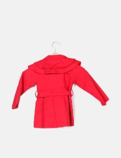 NoName Gabardina roja con lazada