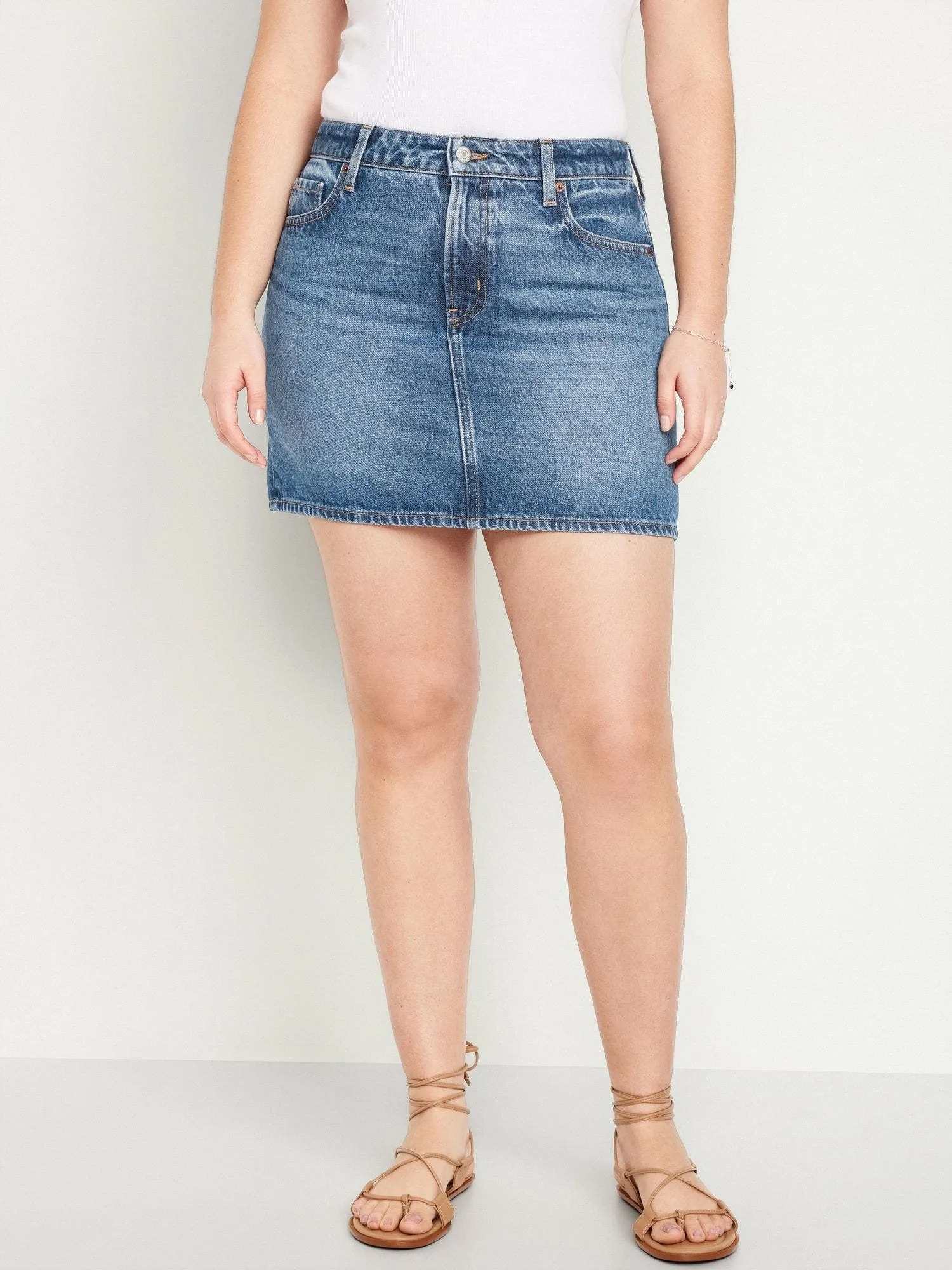 OLD NAVY Falda Tiro Medio OG Old Navy Mujer