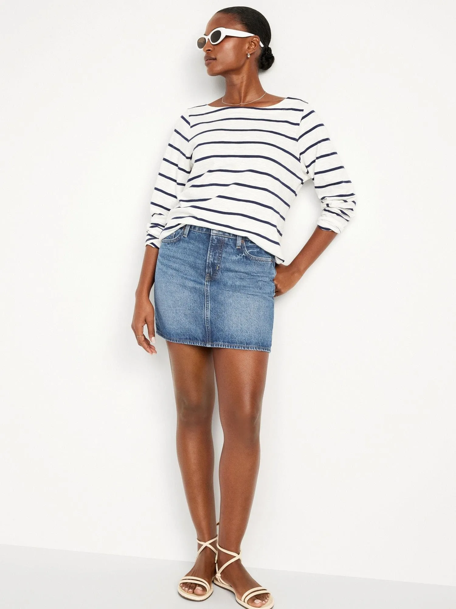 OLD NAVY Falda Tiro Medio OG Old Navy Mujer