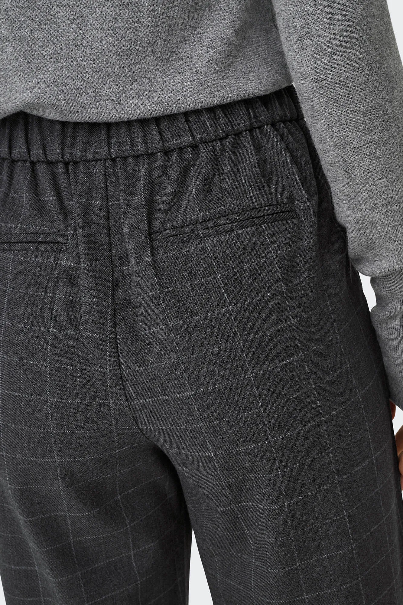 Only Pantalón recto de cuadros