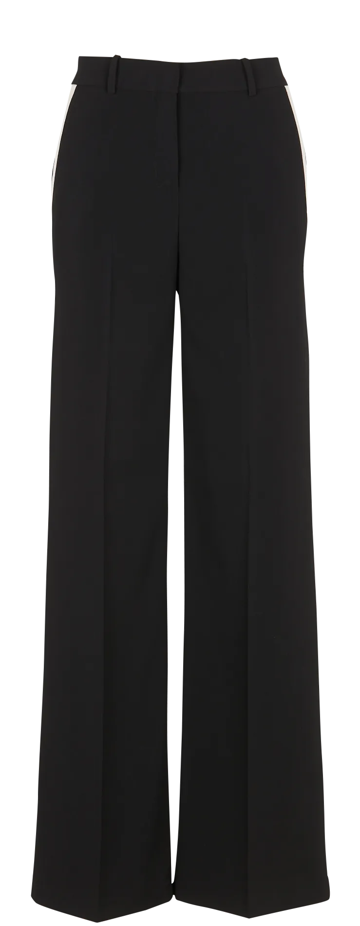 OTTETTO  PANTALóN DE TALLE ALTO CON PIERNA ANCHA EN NEGRO