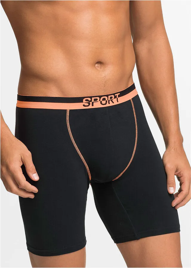 PACK DE 2 CALZONCILLOS BóXER AJUSTADOS LARGOS NEGRONEóN
