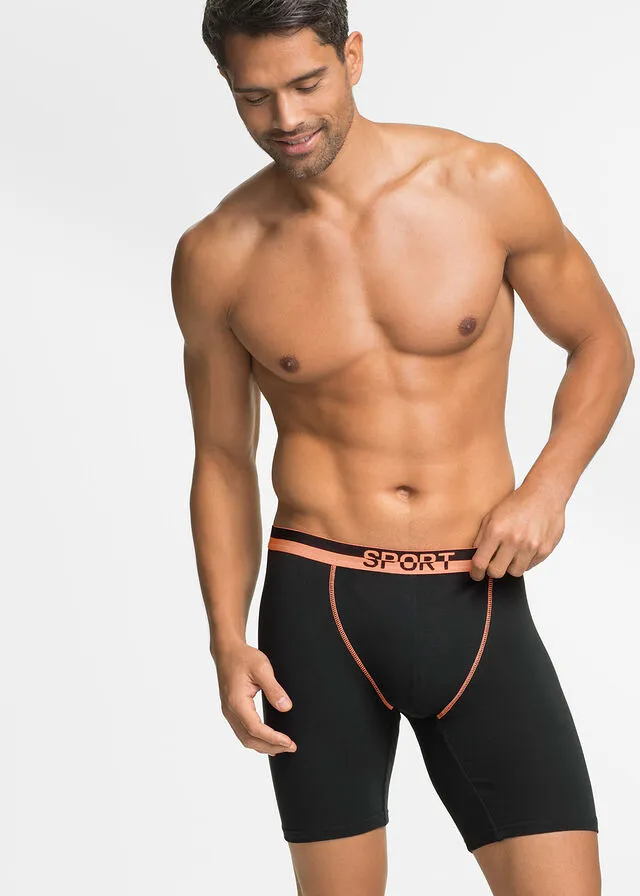 PACK DE 2 CALZONCILLOS BóXER AJUSTADOS LARGOS NEGRONEóN