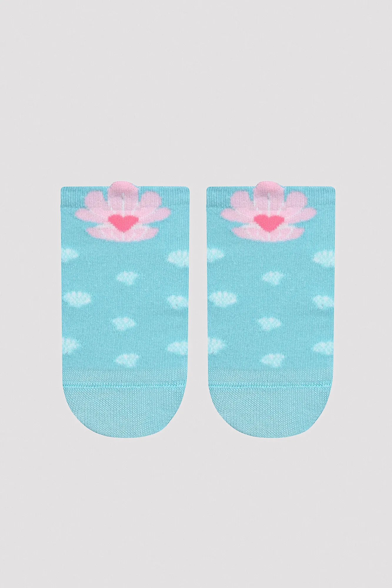 Pack de 3 pares de calcetines para niña con conchas marinas