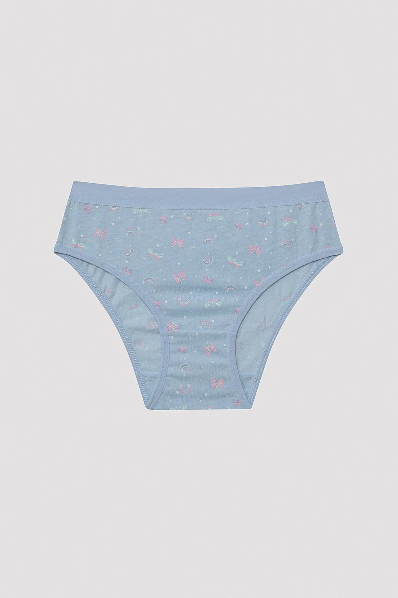 Pack de 5 braguitas slip para niña con estampado de mariposas