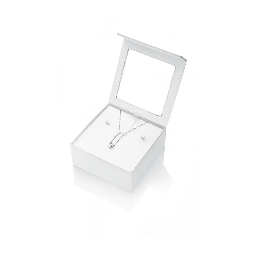 Pack de Collar y pendientes de plata para niña