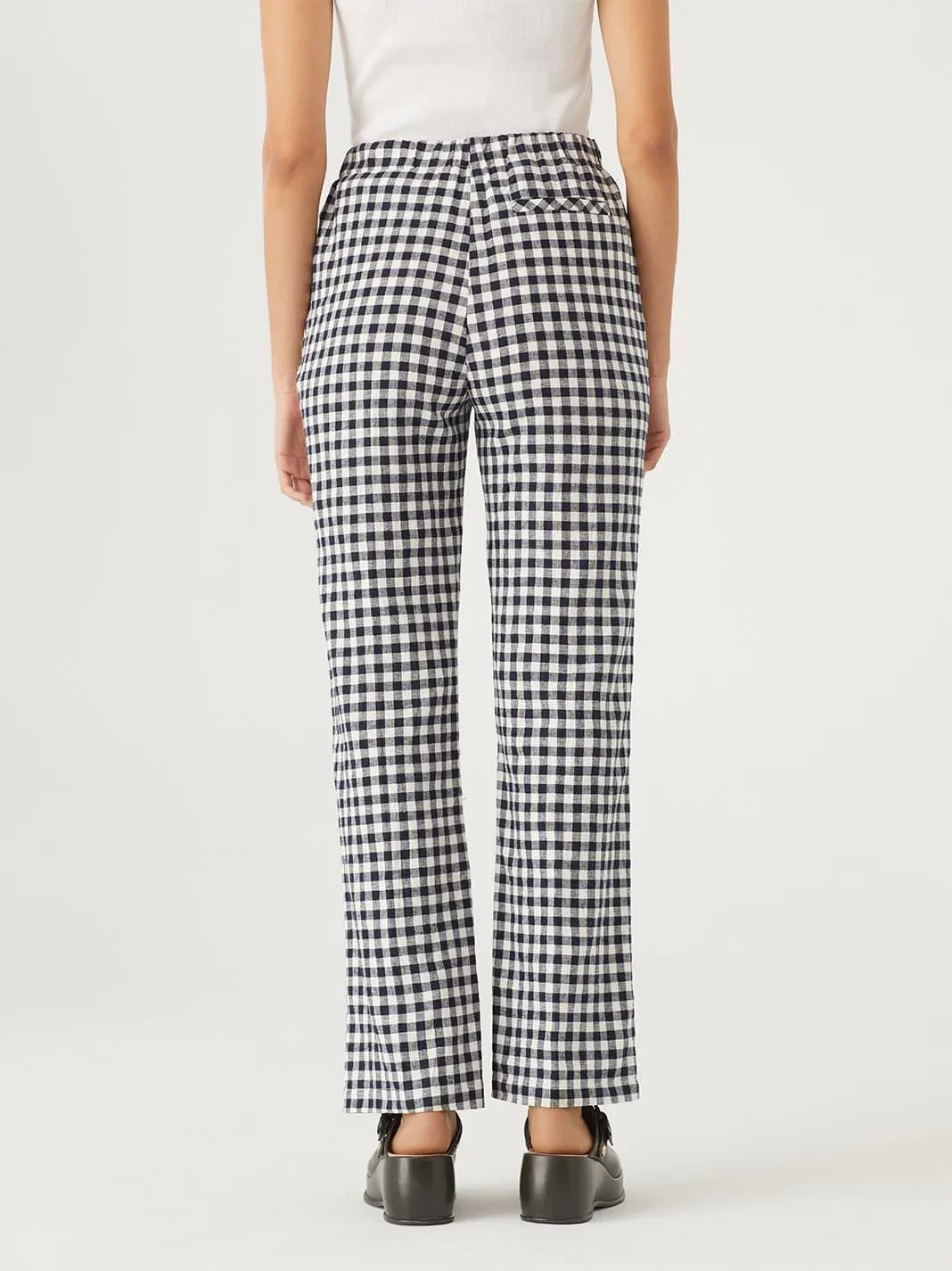Pantalón lino cuadros vichy (Nice Things)