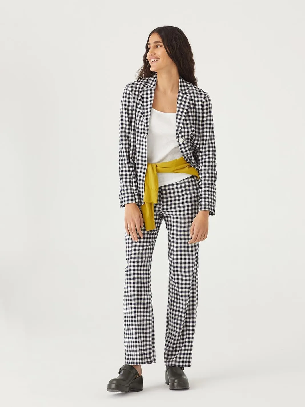 Pantalón lino cuadros vichy (Nice Things)