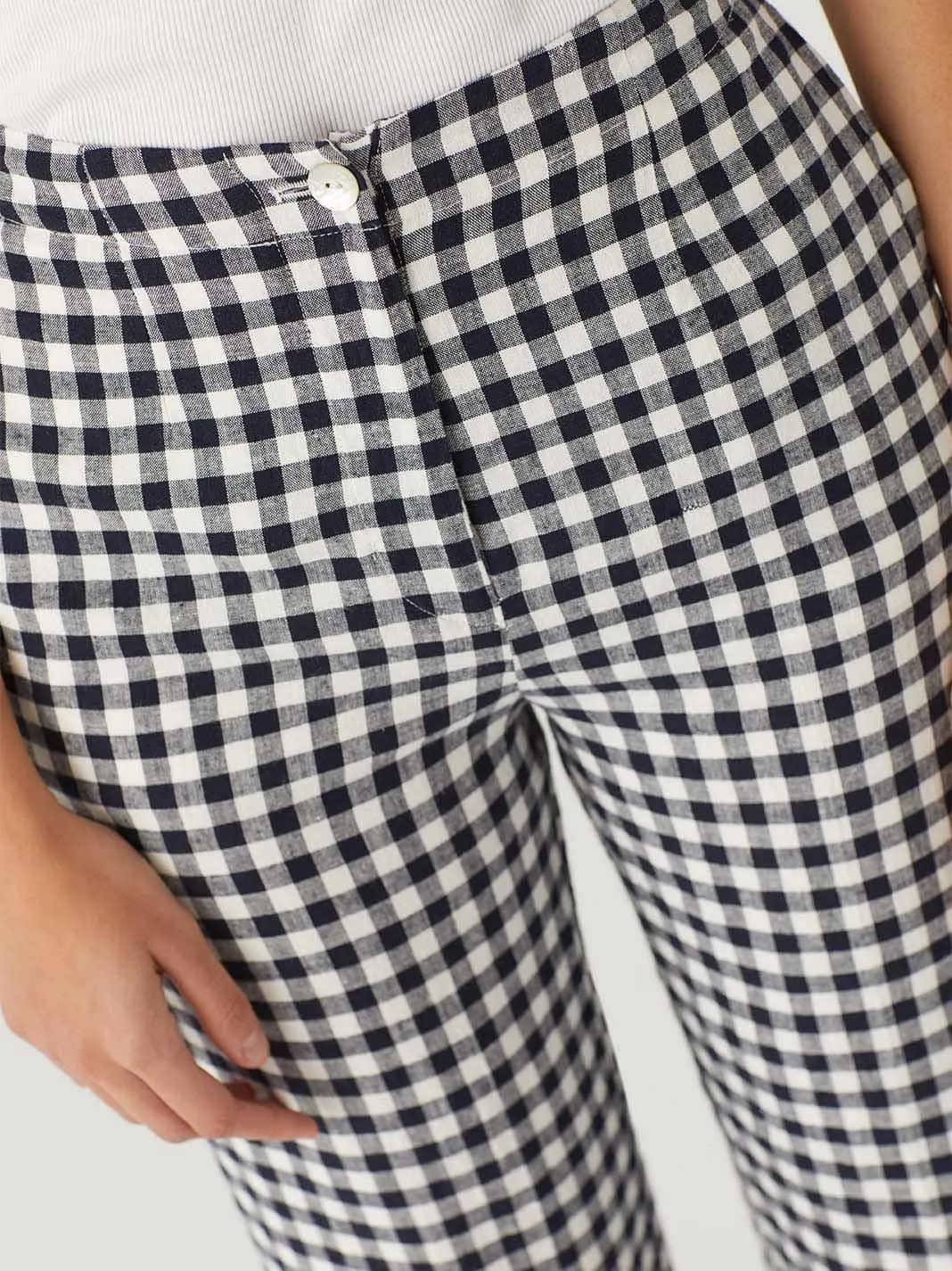 Pantalón lino cuadros vichy (Nice Things)