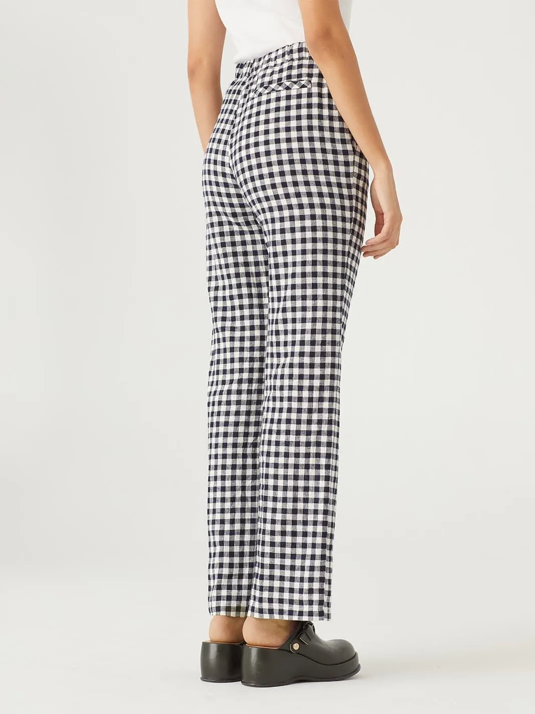 Pantalón lino cuadros vichy (Nice Things)