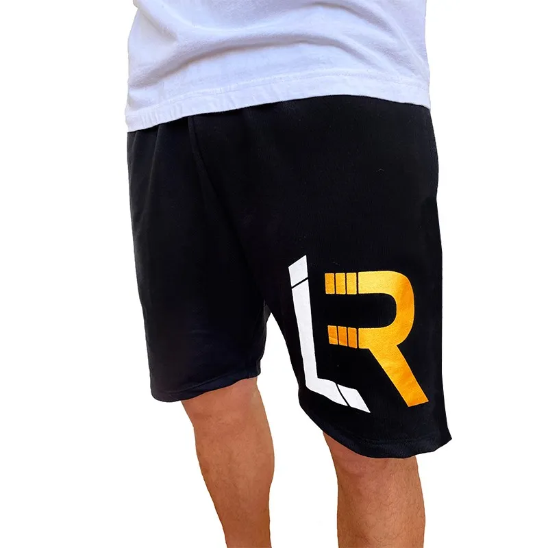 PANTALONES CORTOS NEGROS  LR DORADO