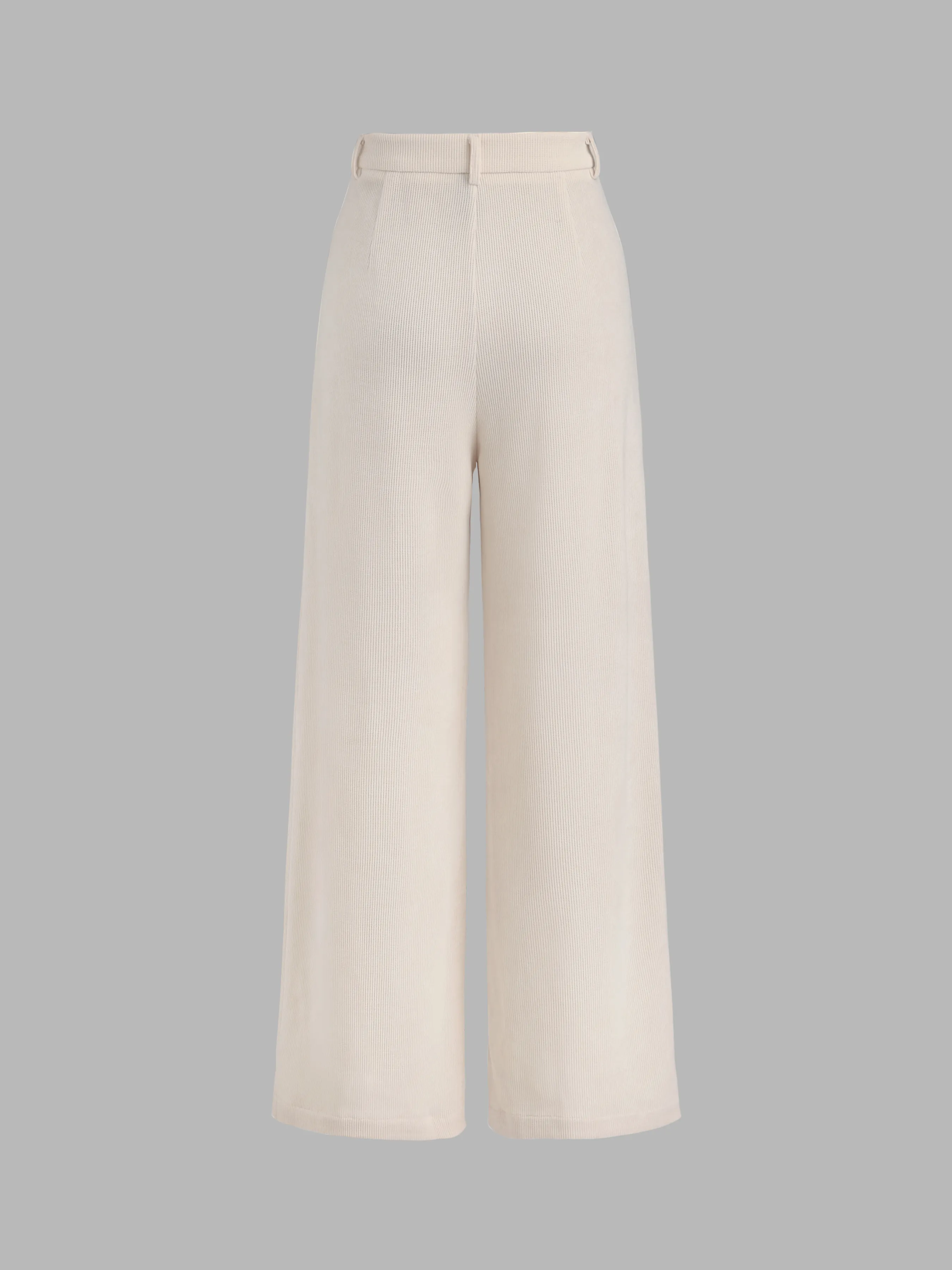  Pantalones de Pana de Cintura Alta Sólidos de Pierna Ancha