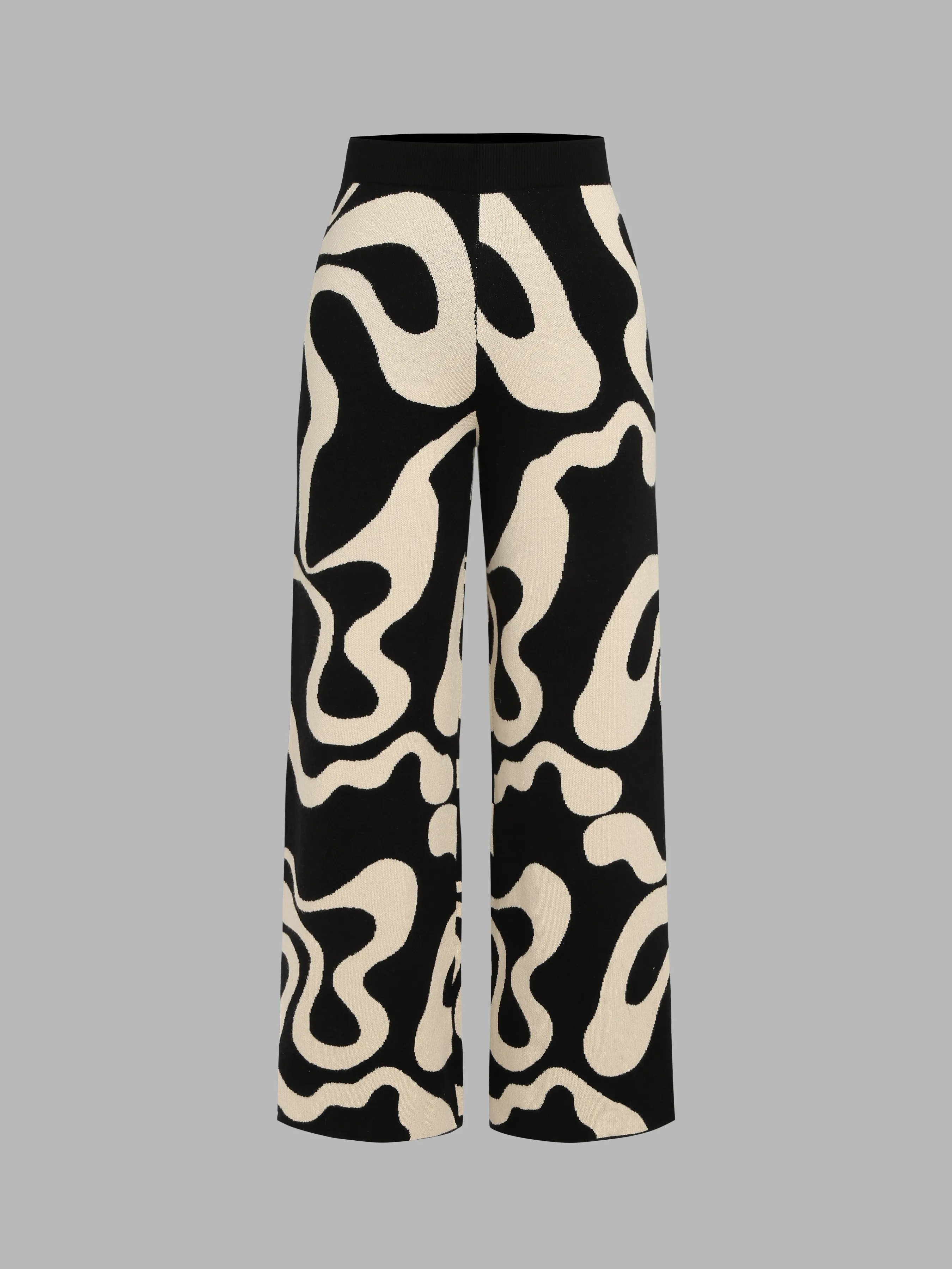  Pantalones de Punto con Remolino Psicodélico de Ilusión Cotidiana