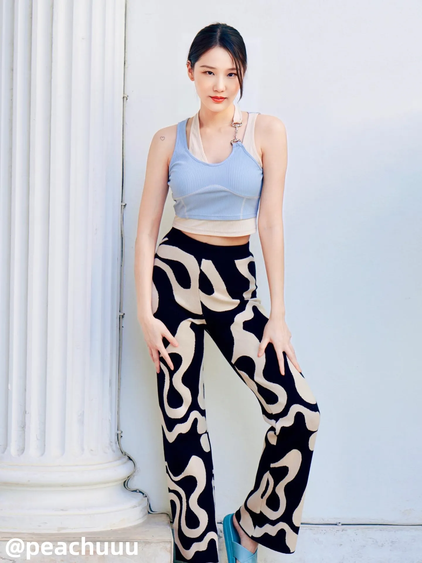  Pantalones de Punto con Remolino Psicodélico de Ilusión Cotidiana