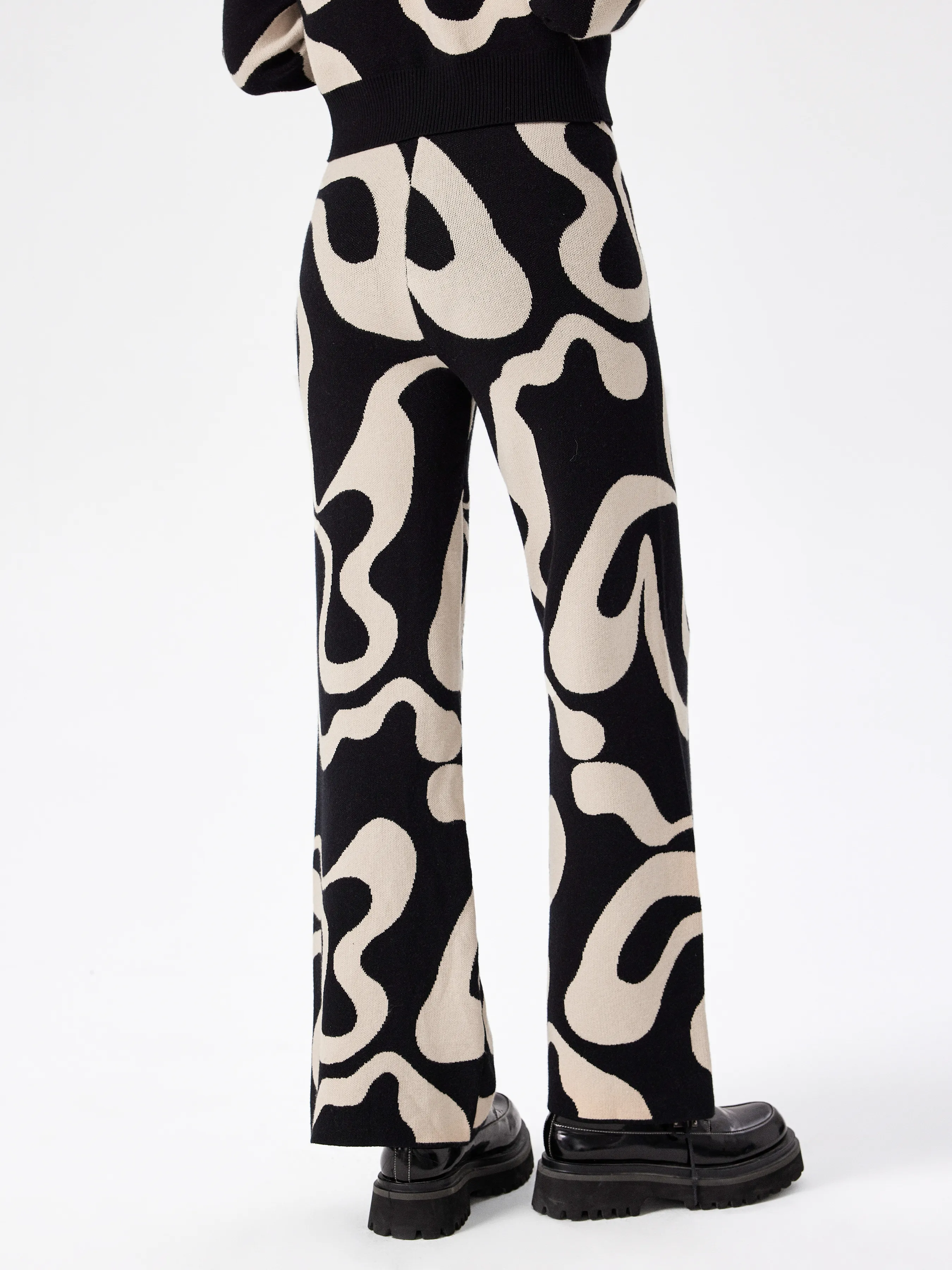  Pantalones de Punto con Remolino Psicodélico de Ilusión Cotidiana